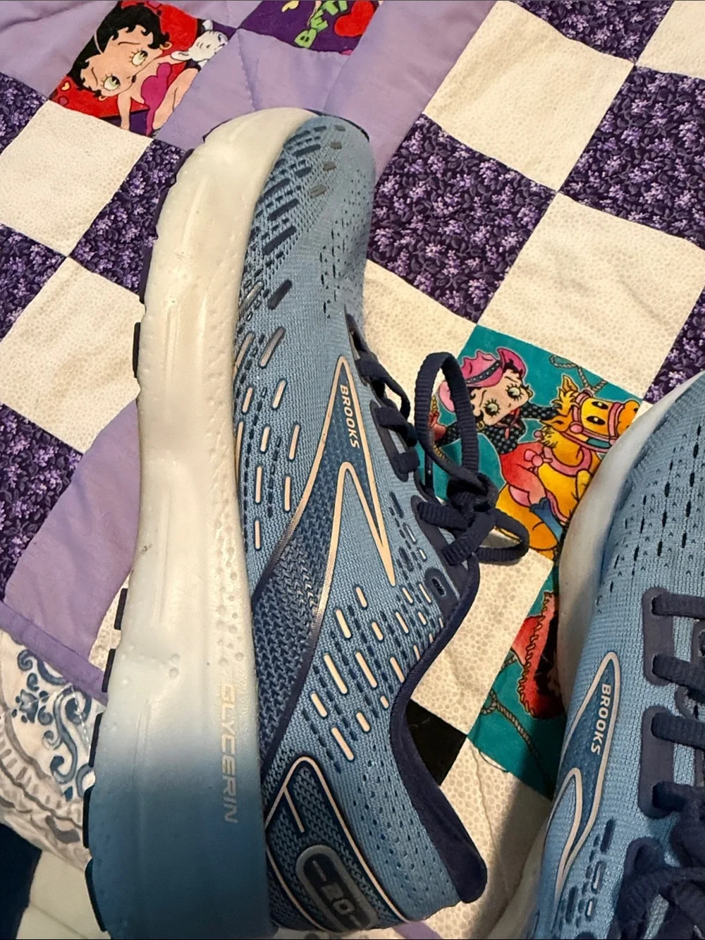 Brooks Light Blue women's  Sneakers with Navy Details - Performance Running Shoe
